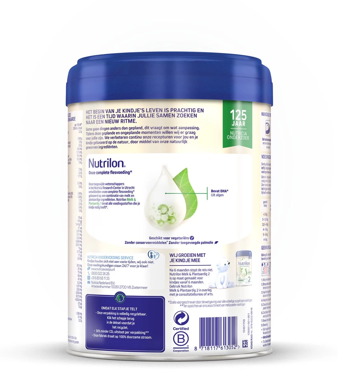 Nutrilon Melk & Plantaardig 1 - Volledige Zuigelingenvoeding 0-6 Maanden - 800g - Afbeelding 2