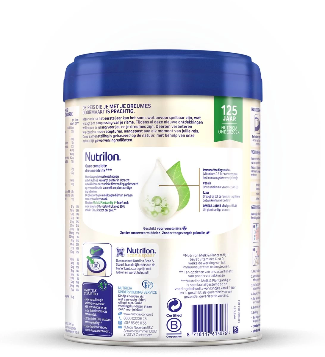 Nutrilon Melk & Plantaardig 1+ - Dreumesdrink Vanaf 12 Maanden - 800 Gram - Afbeelding 3