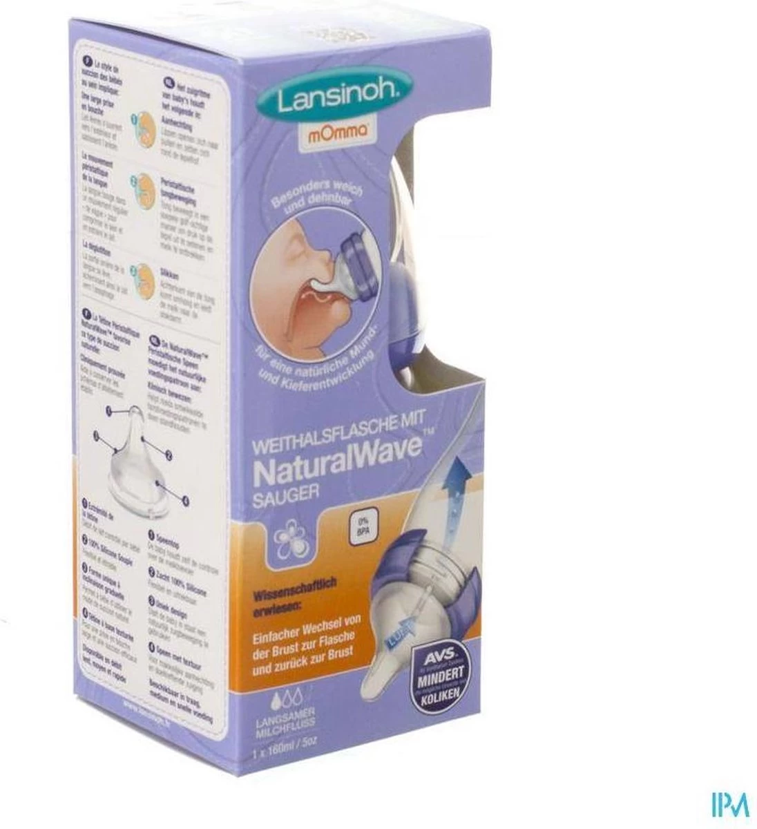 Lansinoh 160 Ml Natural Wave Fles 75860 - Afbeelding 4