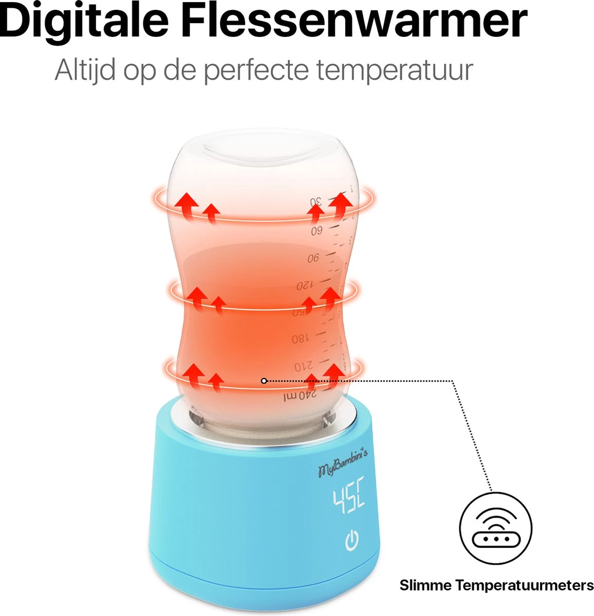MyBambini's Bottle Warmer Pro™ - Draagbare Baby Flessenwarmer Voor Onderweg - Blauw - Geschikt Voor AVENT Philips, Chicco & Dodie - Afbeelding 4