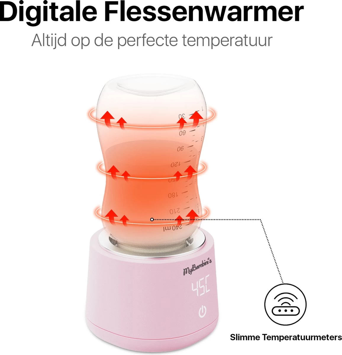 MyBambini's Bottle Warmer Pro™ - Draagbare Baby Flessenwarmer Voor Onderweg - Roze - Geschikt Voor AVENT Philips, Chicco & Dodie - Afbeelding 7