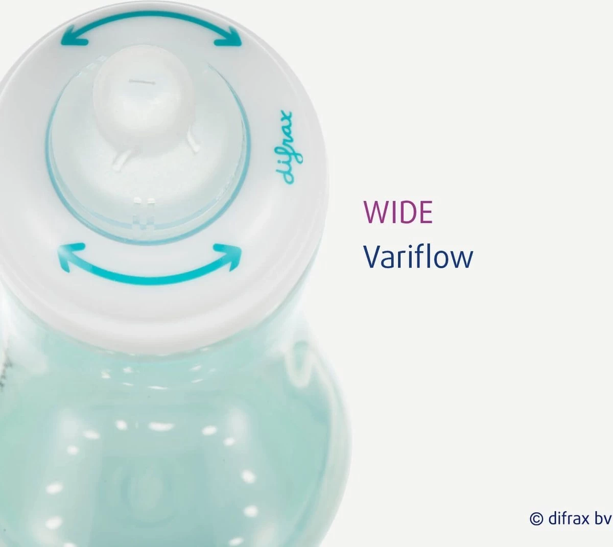 Difrax 1-2-3 Natural Flessenring Met Flessenspeen Voor Smalle Babyflessen - Afbeelding 3