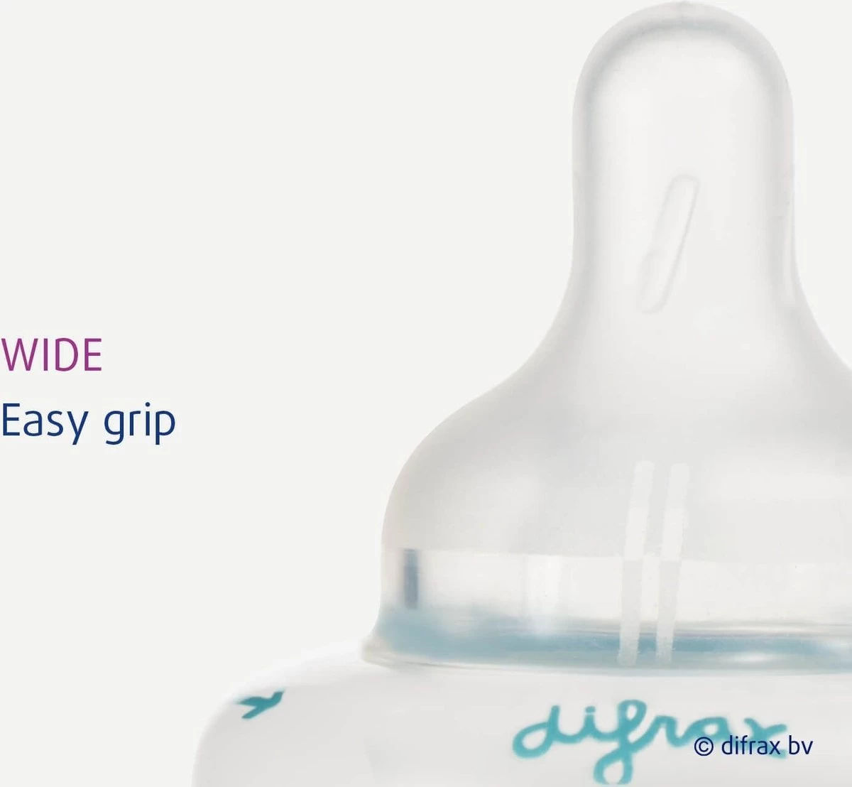 Difrax 1-2-3 Wide Flessenring Met Flessenspeen Voor Brede Babyflessen - Afbeelding 4