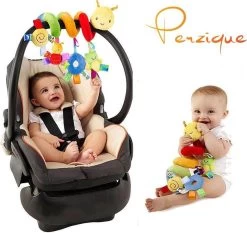 Merkloos Baby Spiraal Rups– Baby Knuffels - Baby Speelgoed - Baby Rammelaar - Boxspiraal - Maxi Cosi Spiraal - Kinderwagen Speelgoed Spiraal - Buggy Speelgoed - Auto Knuffel - Baby Spiraal Speeltje – Autostoel Ketting - Kinder Wagen Knuffels