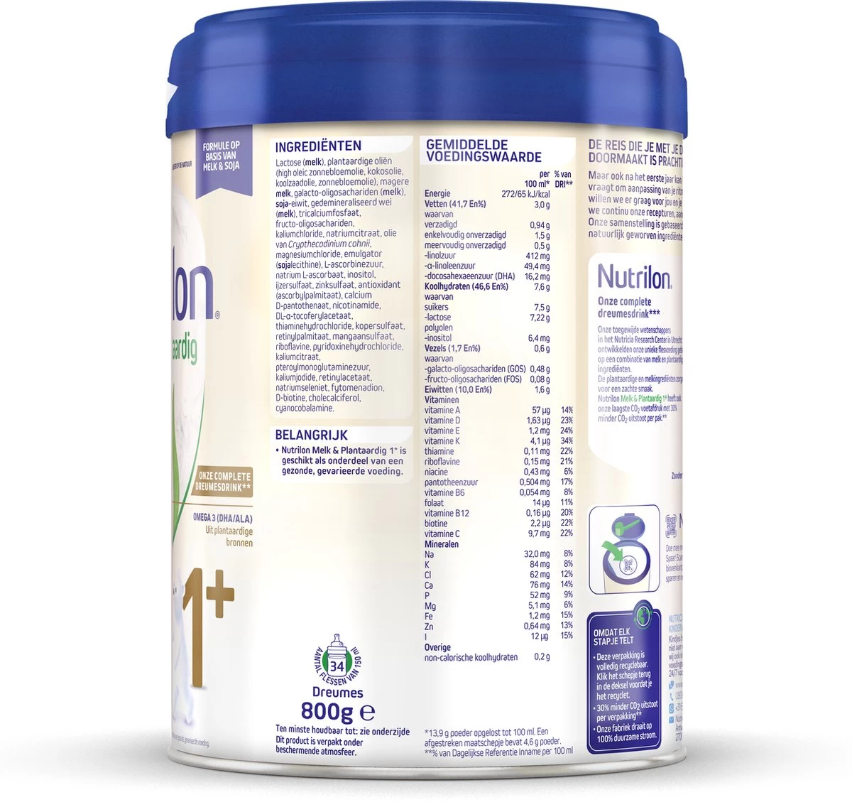 Nutrilon Melk & Plantaardig 1+ - Dreumesdrink Vanaf 12 Maanden - 800 Gram - Afbeelding 12