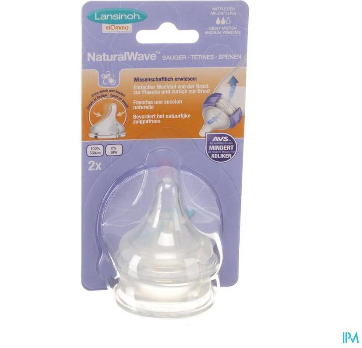 Lansinoh Natural Wave 2 Stuks Medium Speen 75950 - Afbeelding 5