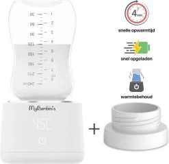 MyBambini's Bottle Warmer Pro™ - Draagbare Baby Flessenwarmer Voor Onderweg - Wit - Geschikt Voor Tommee Tippee