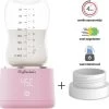 MyBambini's Bottle Warmer Pro™ - Draagbare Baby Flessenwarmer Voor Onderweg - Roze - Geschikt Voor Dr. Brown's (brede Hals), Suavinex & J Bimbi