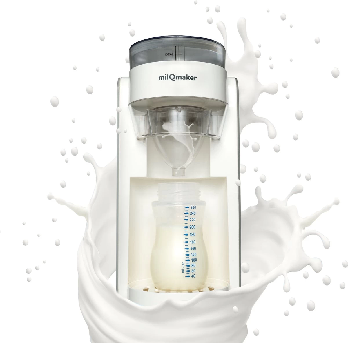 MilQmaker Flesvoeding Apparaat - Baby Milk Maker - Flessenwarmer/Fles Verwarmer - Baby Fles Maker - Baby Senseo - Baby Melk Machine - TÜV Gecertificeerd - Milkmaker