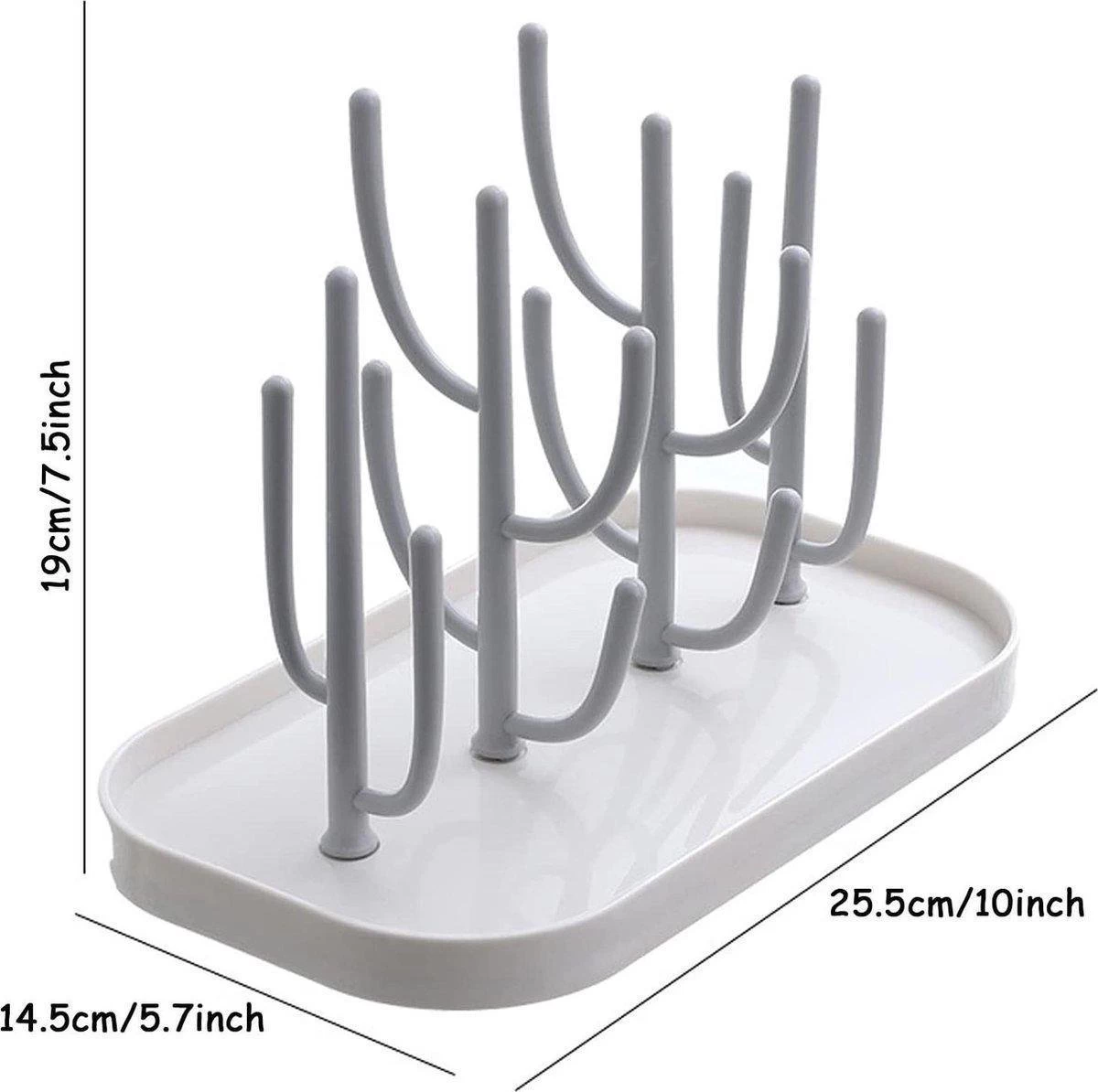 Ever Home Flessen Droogrek - Baby Flessenrek - Afdruiprek Baby - Droogrek - Drying Rack - Wit - Afbeelding 7