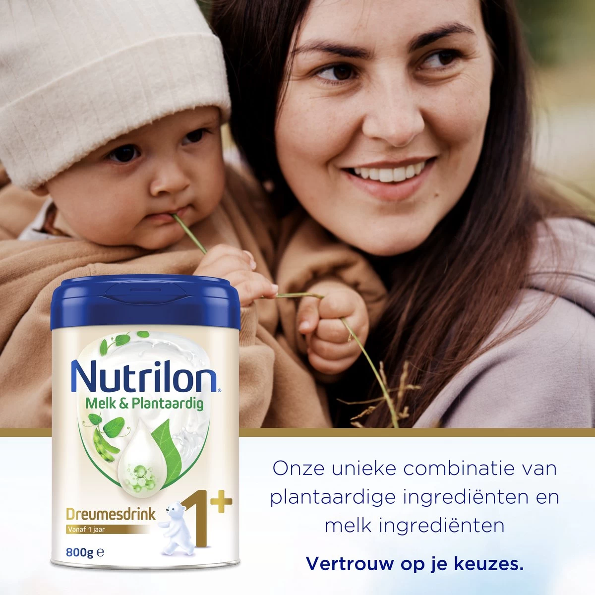 Nutrilon Melk & Plantaardig 1+ - Dreumesdrink Vanaf 12 Maanden - 800 Gram - Afbeelding 2