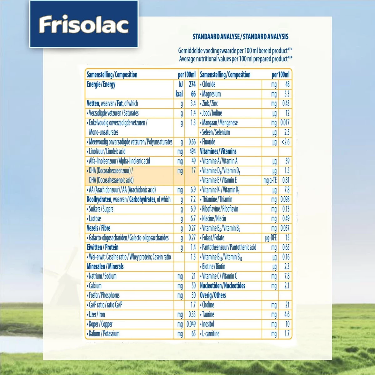 Frisolac 1 - Babyvoeding - 0 Tot 6 Maanden - 800g - Blik - Afbeelding 4