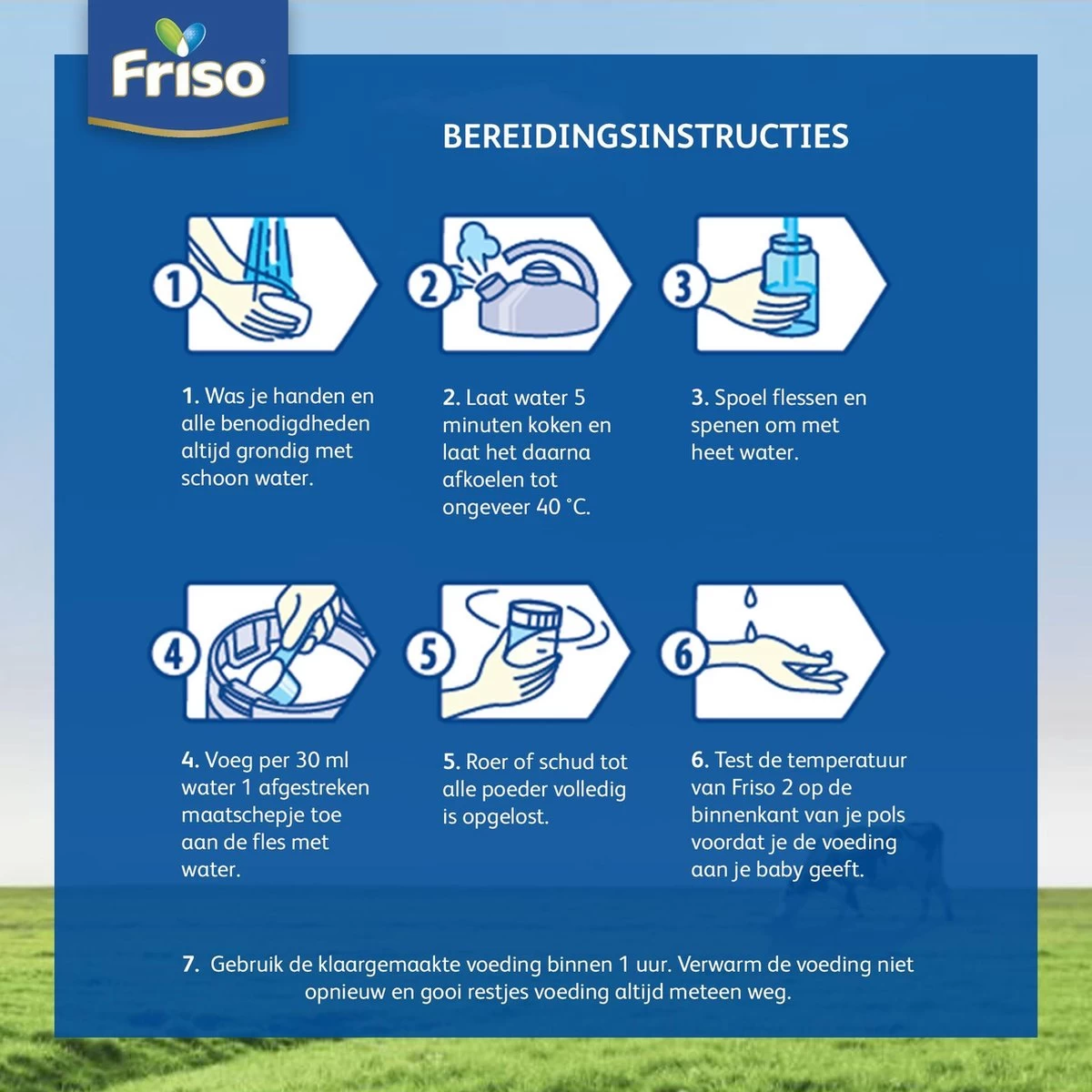 Friso 2 Babyvoeding - Opvolgmelk - 6 Tot 10 Maanden - 800g - Blik - Afbeelding 2