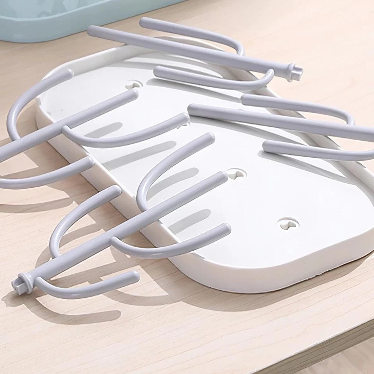 Ever Home Flessen Droogrek - Baby Flessenrek - Afdruiprek Baby - Droogrek - Drying Rack - Wit - Afbeelding 3