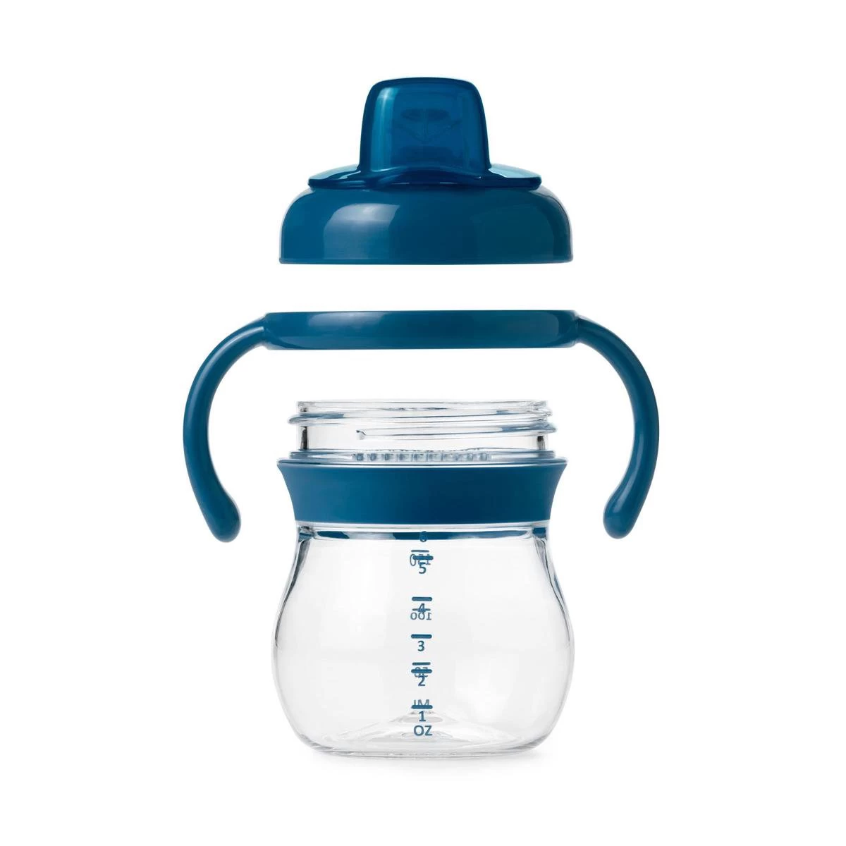 OXO Tot Transitions Drinkbeker - Tuitbeker Baby - Antilekbeker - Drinkbeker Baby - Drinkbekers -150ml Met Handvat - Navy - Afbeelding 3