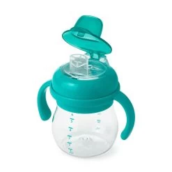 OXO Tot Transitions Drinkbeker -Tuitbeker Baby - Antilekbeker - Drinkbeker Baby - Drinkbekers -150ml Met Handvat - Teal