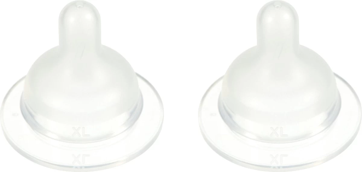 Difrax Flessenspeen Papspeen Wide/Breed - Maat XL - 2 Stuks