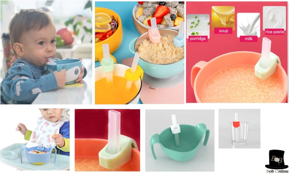 Bob Online ™ – Blauw Beer – Melkpoeder Doseerdoosje + Rietje – BPA-vrij – Melkpoeder Toren Blauw – Melkpoedertoren – Milk Powder Tower – Milk Powder Dispenser – Bewaar Bakjes – Reisbox – Bewaardoosje – Herbruikbaar Rietje – Baby Training Straw - Afbeelding 5