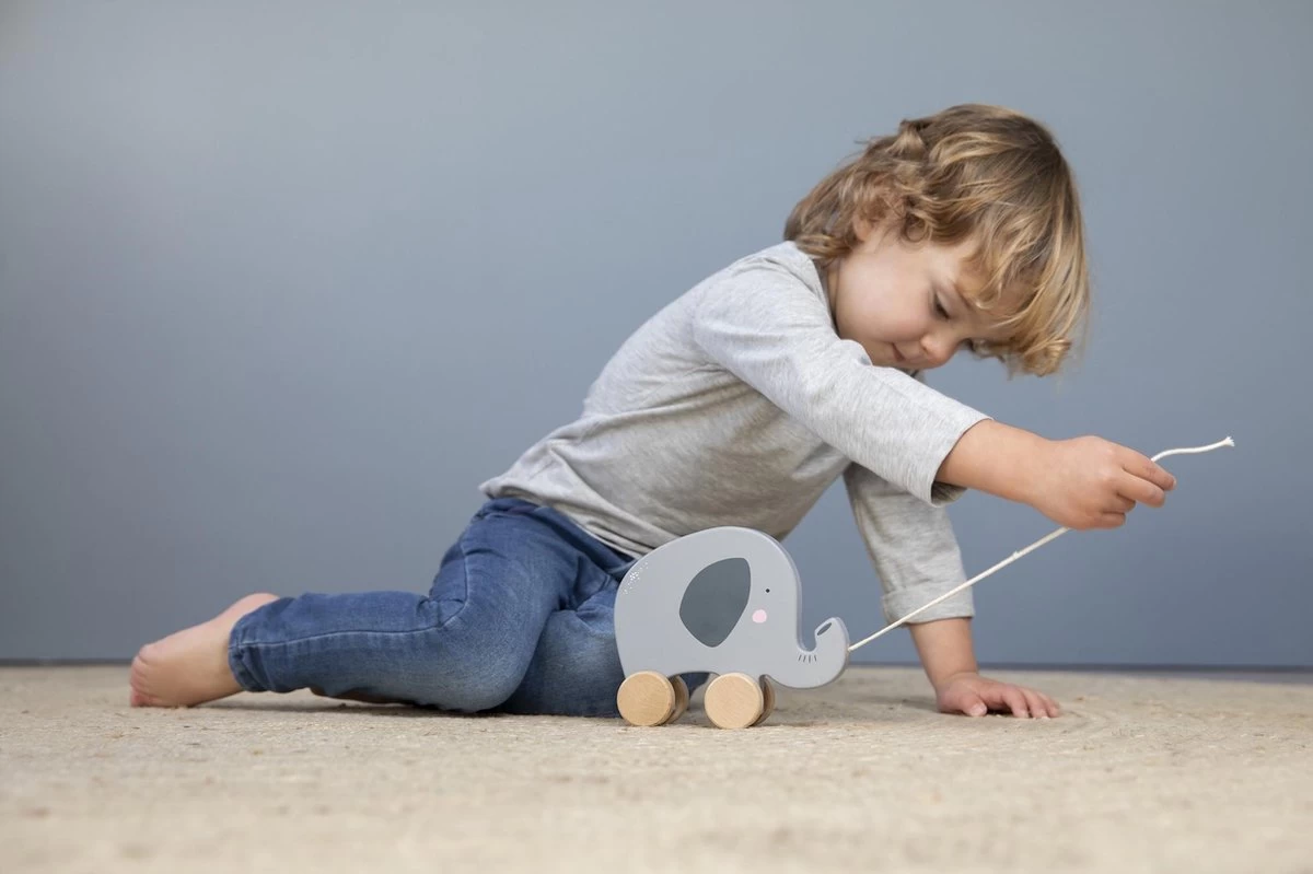 Little Dutch Houten Olifant - Trekfiguur - Afbeelding 4