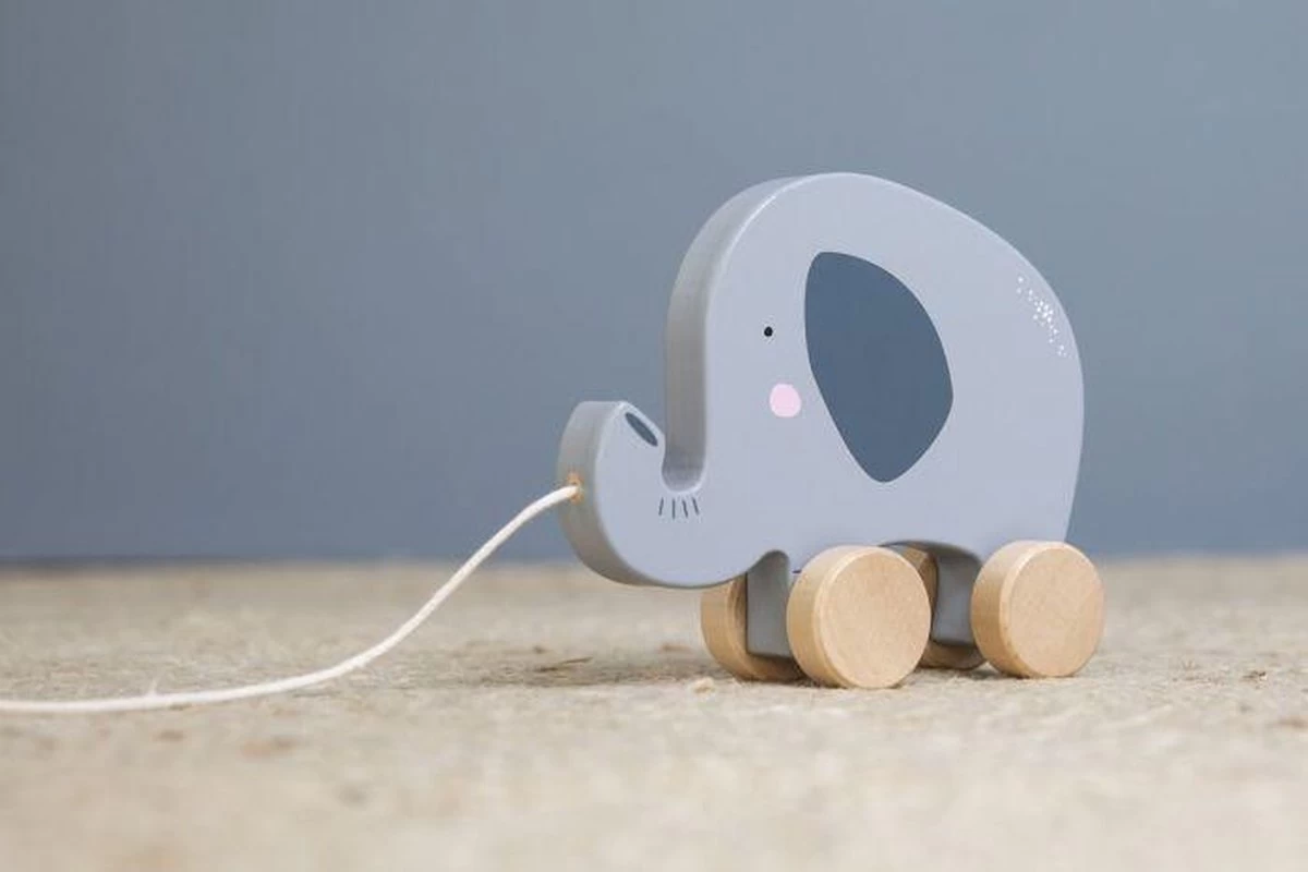 Little Dutch Houten Olifant - Trekfiguur - Afbeelding 2