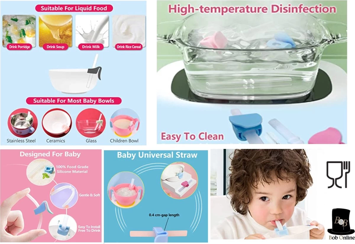 Bob Online ™ – Blauw Beer – Melkpoeder Doseerdoosje + Rietje – BPA-vrij – Melkpoeder Toren Blauw – Melkpoedertoren – Milk Powder Tower – Milk Powder Dispenser – Bewaar Bakjes – Reisbox – Bewaardoosje – Herbruikbaar Rietje – Baby Training Straw - Afbeelding 7