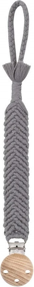 States&Klein Boho Speenkoord - Mist Grey - Duurzaam - Ibiza Stijl - Kraamcadeau - Babyshower - Baby - Grijs