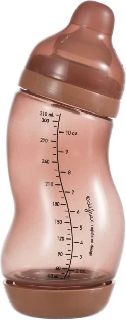 Difrax Anti-Colic S-babyfles Wide - 310 Ml - Roodbruin|Brick