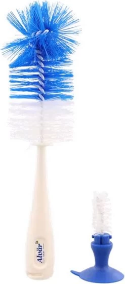 Baby Speen En Flessenborstel - Drinkfles Schoonmaakborstel - Met Zuignap En Mini Borstel