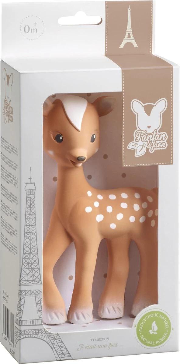Sophie De Giraf- Bijtspeelgoed - FanFan Het Hertje - 100% Natuurlijk Rubber - Afbeelding 4