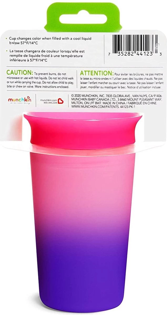 Munchkin Miracle 360 Colour Changing Sippy Cup Pink - Afbeelding 10