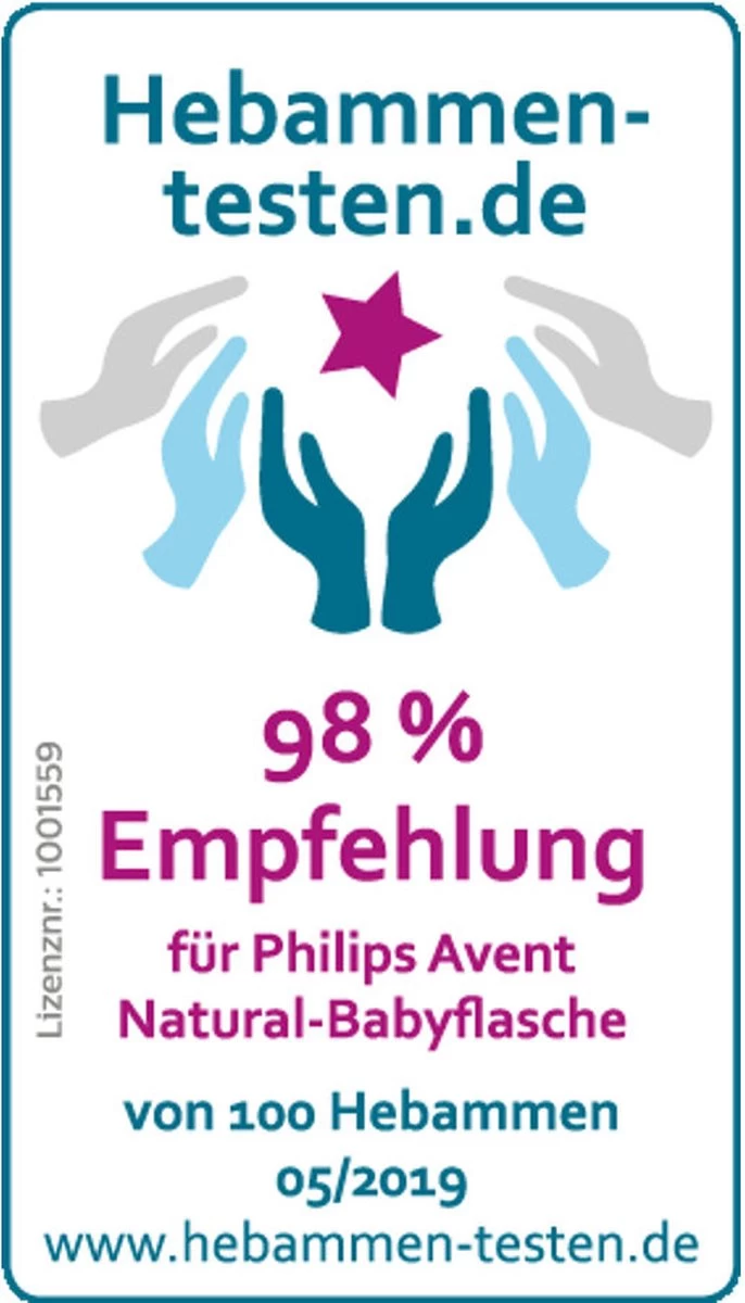 Philips Avent - Natural Babyfles - Langzame Toevoer - 1+ Maanden - 260ml - SCF034/27 - Afbeelding 2