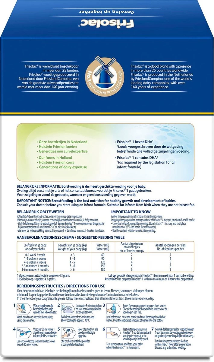 Frisolac 1 - Babyvoeding - 0 Tot 6 Maanden - 700g - Doos - Afbeelding 4