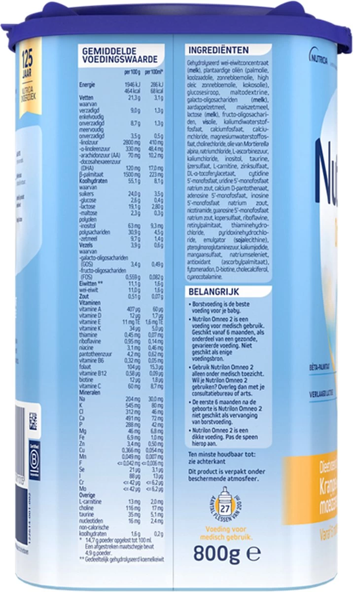 Nutrilon Omneo 2 – Flesvoeding Vanaf 6 Maanden – 800g - Afbeelding 8