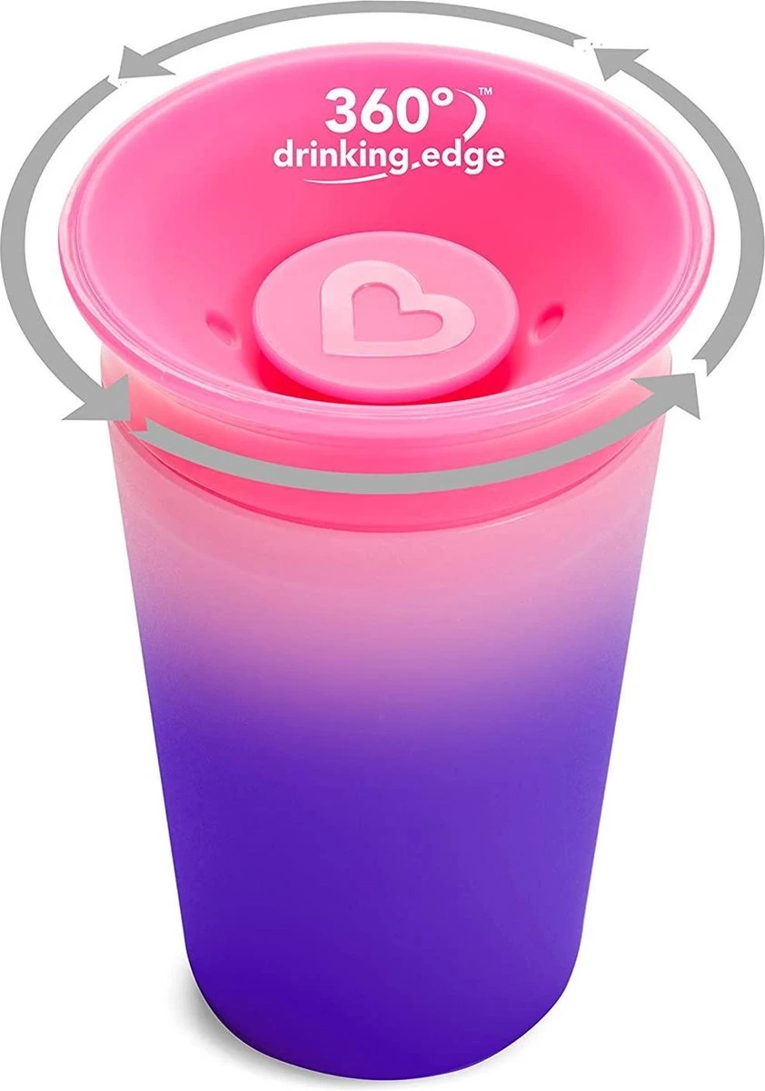 Munchkin Miracle 360 Colour Changing Sippy Cup Pink - Afbeelding 11