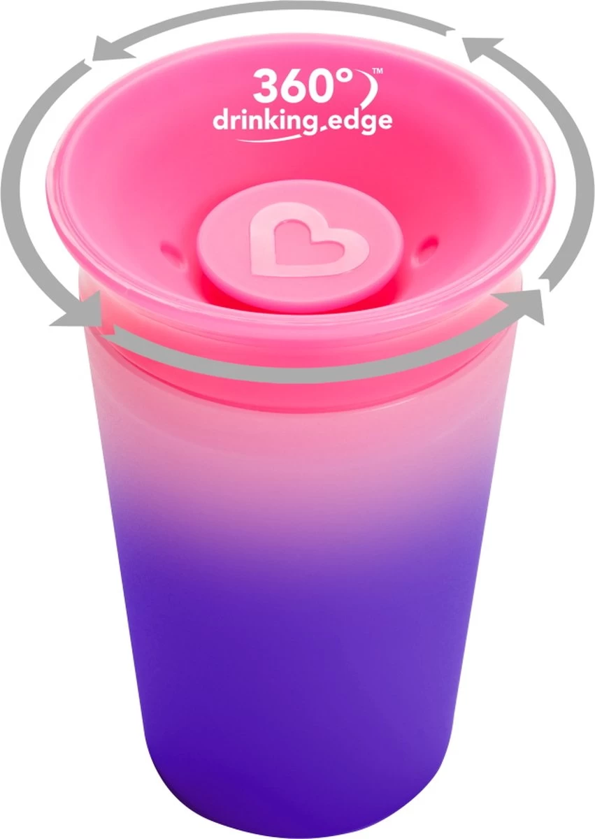 Munchkin Miracle 360 Colour Changing Sippy Cup Pink - Afbeelding 6