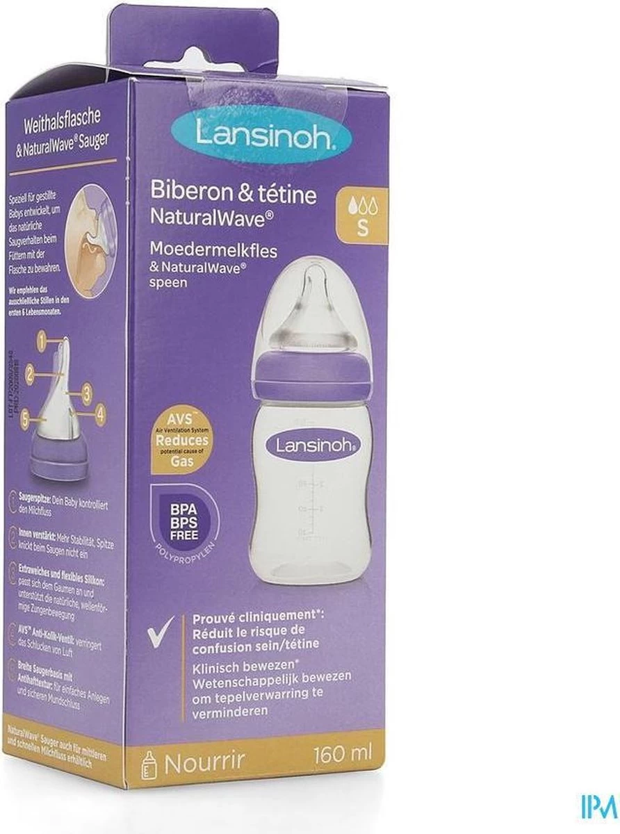 Lansinoh 160 Ml Natural Wave Fles 75860 - Afbeelding 6