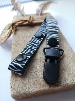 Speenclip Speenkoordje Zebra Zwart Wit Goedkoop Jongen Meisje - Gratis Verzending