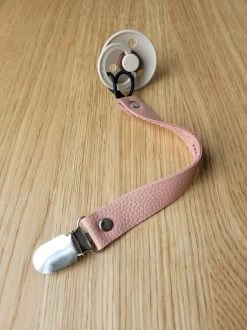 Speenkoord Roze, Speenkoord Meisje, Baby Speenkoord, Leren Speenkoord, Bibs Speen, Kraamcadeau, Kraamkado