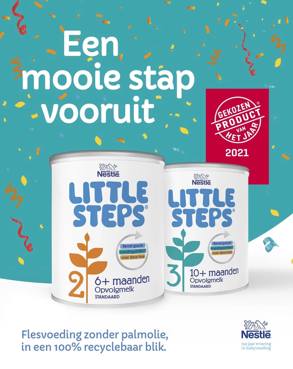 Little Steps Standaard 2 Flesvoeding - Vanaf 6 Maanden - 2 X 800 Gram - Afbeelding 4